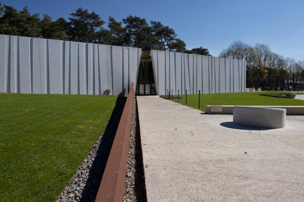 Vimy Ridge Visitor Education Center, France Lens, France, 3 April 2023: Exterior of Vimy Ridge Visitor Education Center at Vimy near Lens. The center is situated close to the Canadian National Vimy Memorial and houses a First World War museum. lens pas de calais stock pictures, royalty-free photos & images