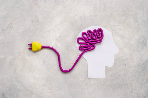 istock Human brain resources. Brain charging - mental rest and health concept 1480551613