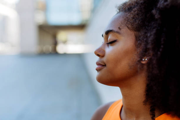 istock Multiracial girl resting during city walk, leaning on wall, 1480553049