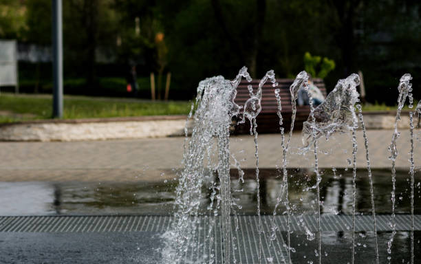 istock refreshing city fountain. 1480555073