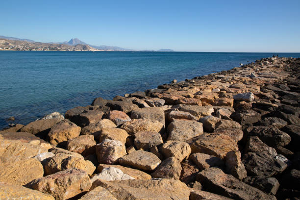 Breakwater in El Campello; Alicante; Spain