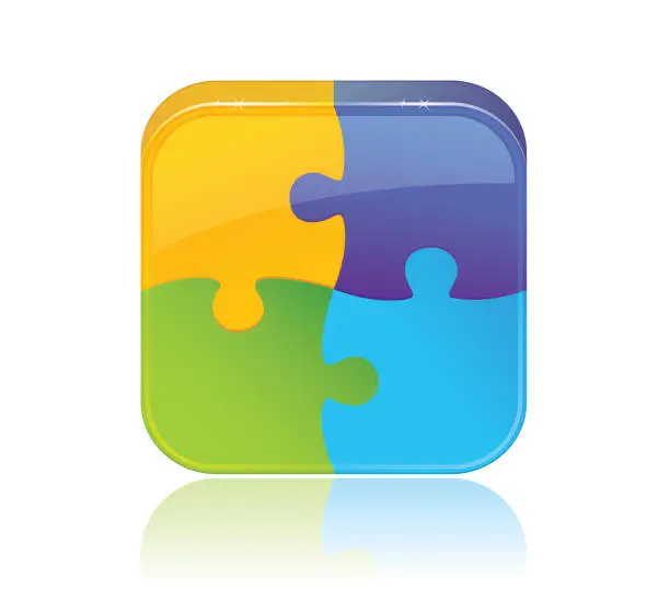 Vector illustration of Puzzle Icon