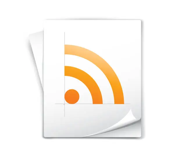 Vector illustration of RSS Document Icon