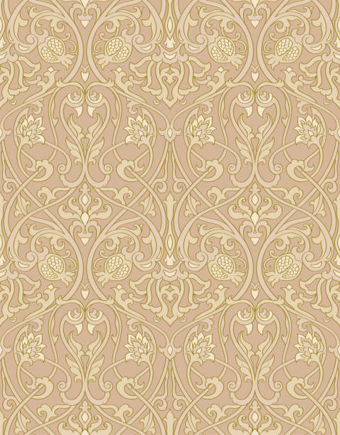 Beige elegant ornament. vector art illustration