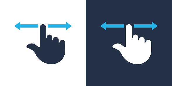 Hand Swipe icon. Solid icon vector illustration. For website design, logo, app, template, ui, etc.