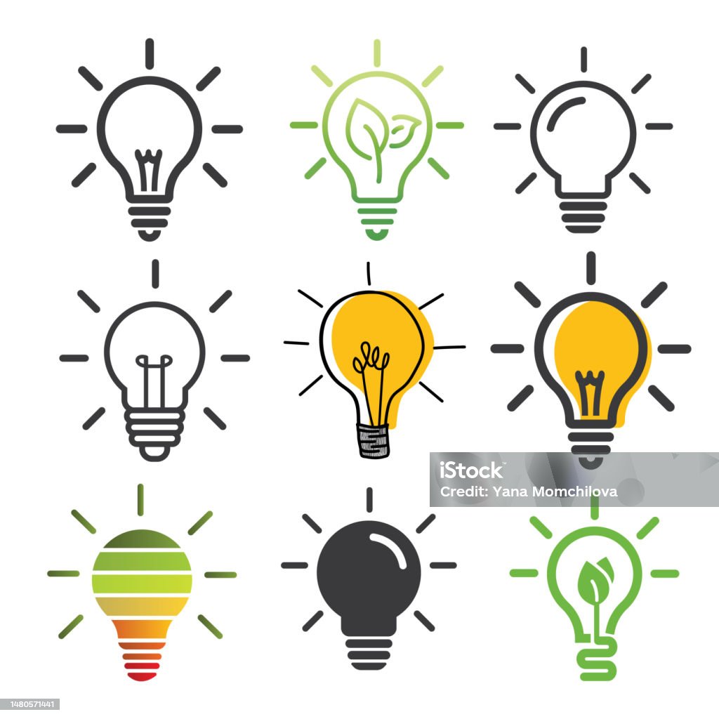 Set Of Different Types Of Light Bulbs Stock Illustration Download different-types-of-light-bulbs-doodle-style-vector-illustrations-icons