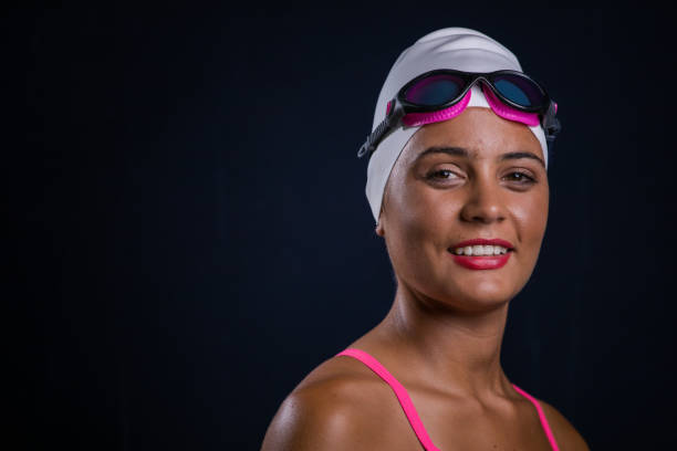 istock Dark Haired Girl Posing in Swimwear in Studio 1480585531