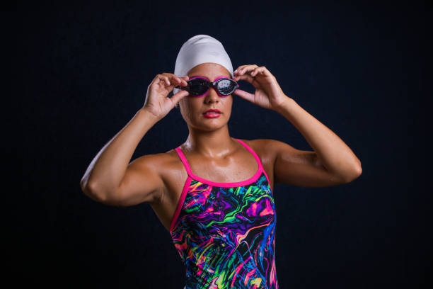 istock Dark Haired Girl Posing in Swimwear in Studio 1480585534