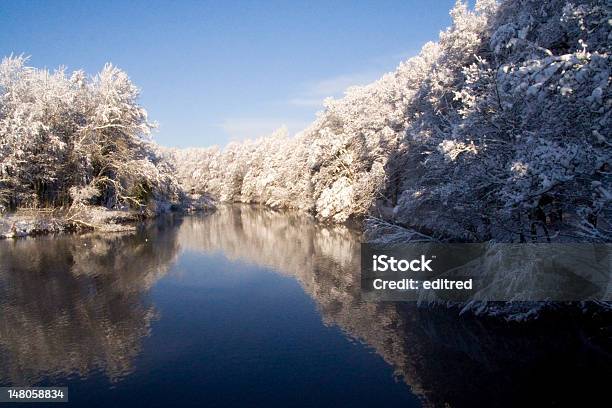 Winter River Stock Photo - Download Image Now - Cardiff - Wales, Winter, Blue