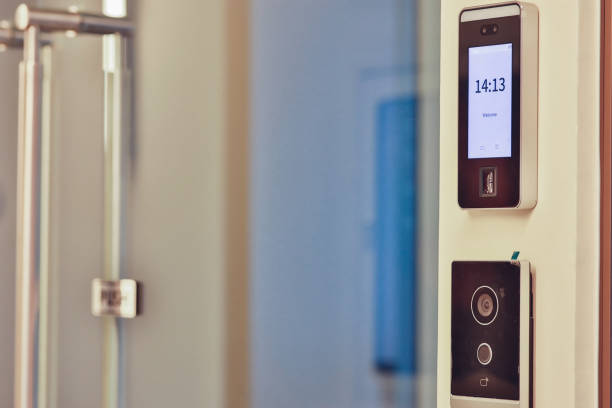 istock A face scanner to unlock door in office building. Access control facial recognition system. Biometric admittance control device for security system. Biometric admittance control device 1480589642