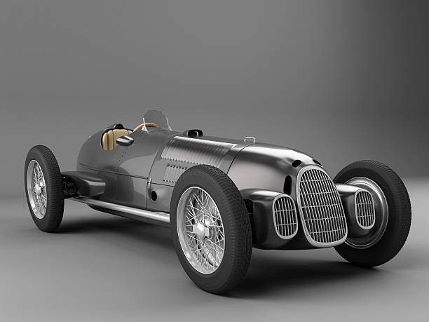istock Antiqur Black Racing Car 148059281