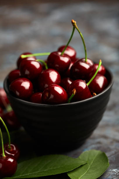 istock Cherries background. Isolated cherries. Cherry fruits isolated on white background with clipping path. Sweet cherry isolated on white 1480596156