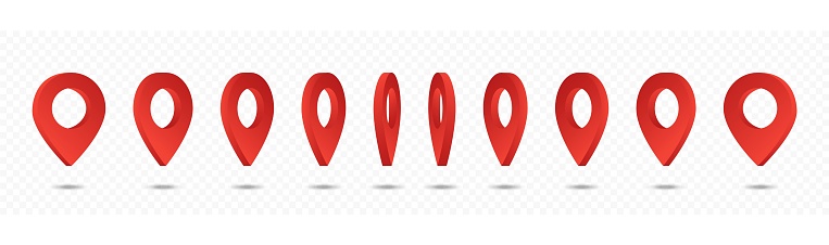 Pointers collection. Map markers. Location pin vector illustration. Location pointers collection. Vector graphic EPS 10