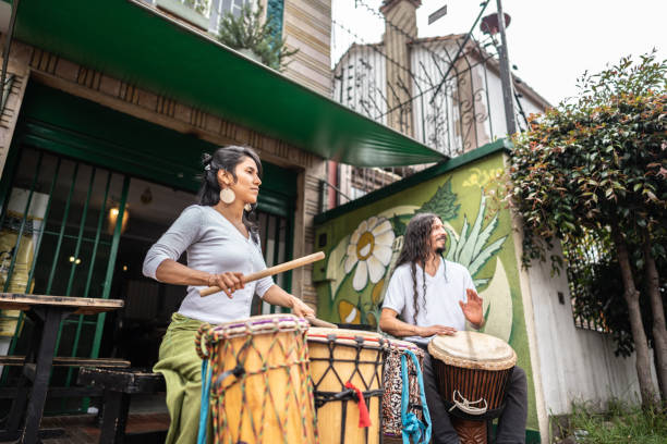 Drummer on the street during local parade