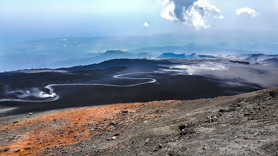 Like a Moonscape, Southeast Crater of Etna, Tallest Active Volcano in Continental Europe, Sicily