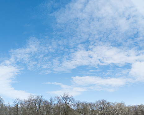Blue cloudy sky over landscape