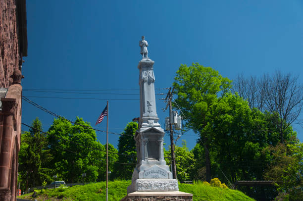 istock jim thorpe Pennsylvania building and civil war monument 1480604488