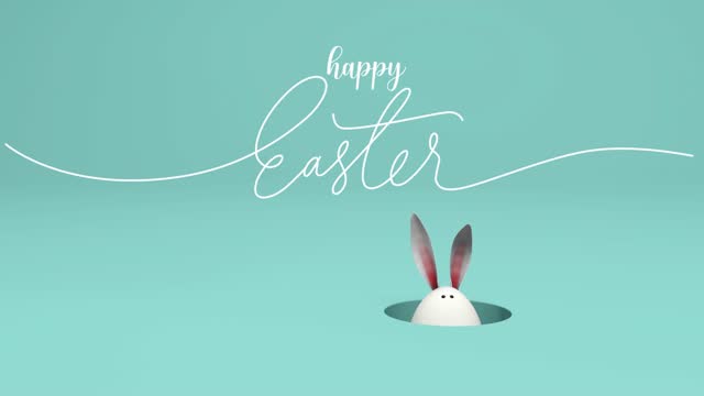 Easter egg, stylish animation the lettering 4