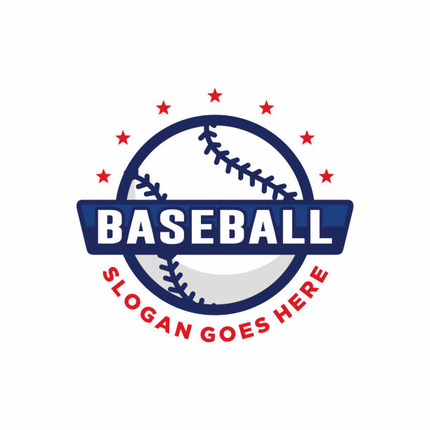 ilustrações de stock, clip art, desenhos animados e ícones de baseball logo design vector - coat of arms shield grunge sign