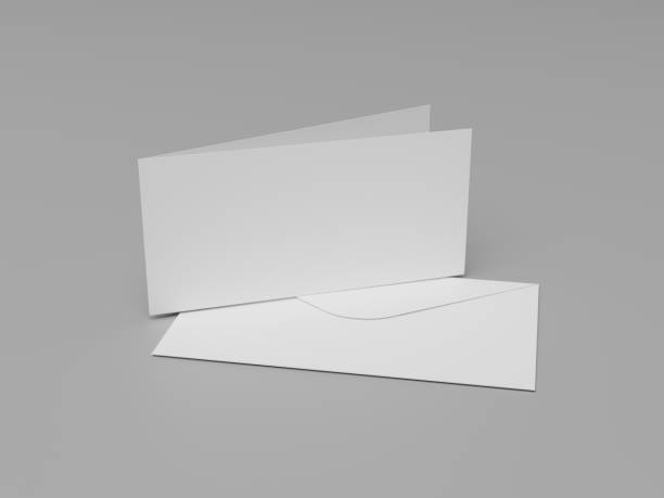 istock 3D rendered realistic envelope and blank greeting card mockup illustration 1480608846