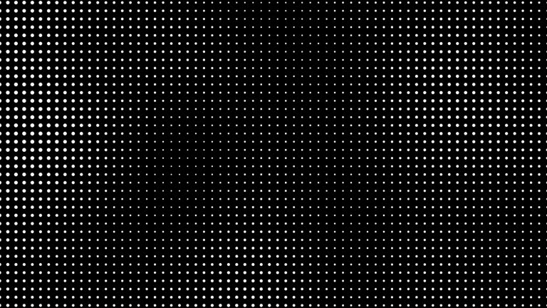 Abstract halftone motion background. Moving dots seamless loop