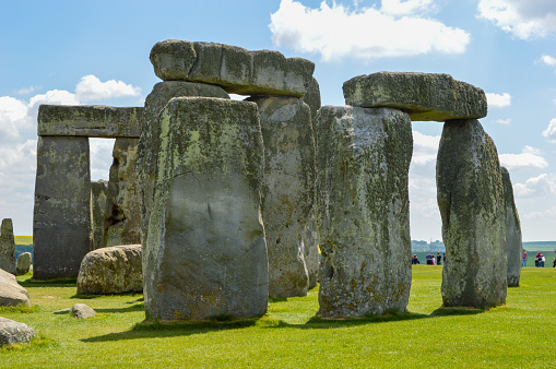 Stonehenge in summer with cloudy sky