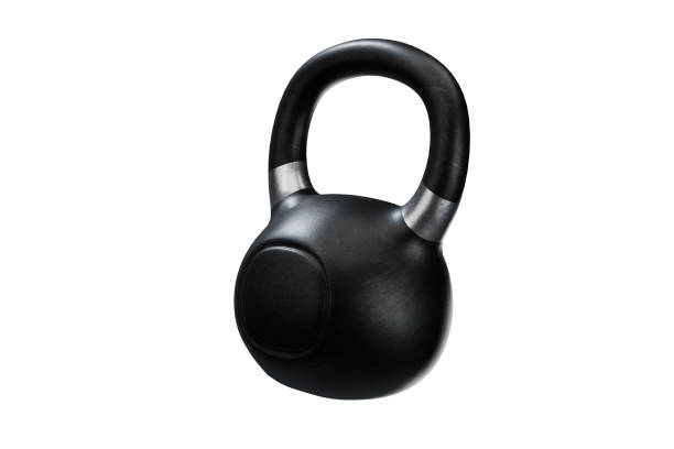 istock Black kettlebell with silver inlays 1480613824