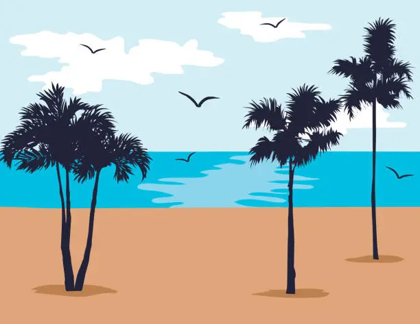 Vector illustration of Beach Landscape