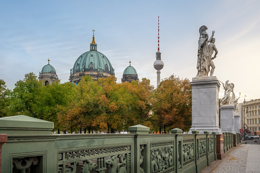 Schlossbrucke Bridge with Berlin Cathedral and Fernsehturm TV Tower - Berlin, Germany