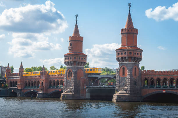 istock Yellow train at Oberbaum Bridge (Oberbaumbrucke) - Berlin, Germany 1480623257