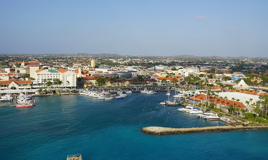 The capital city of Oranjestad, Aruba