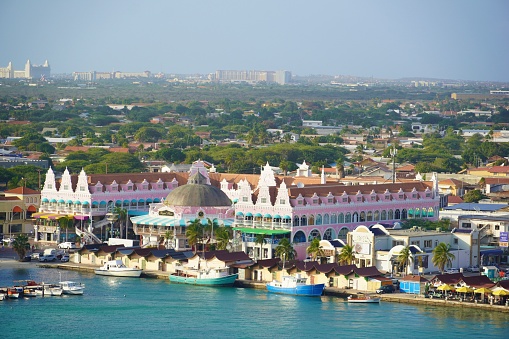 The capital city of Oranjestad, Aruba