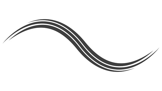 Line wind effect, motion curve glow beam swirl stripe wave