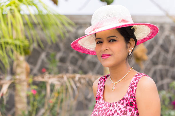 A fashion model posing for the shoot