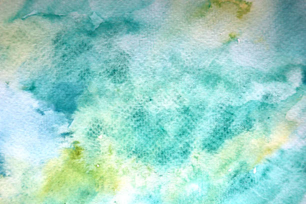 istock Watercolor blur. Turquoise and green colors 1480639005