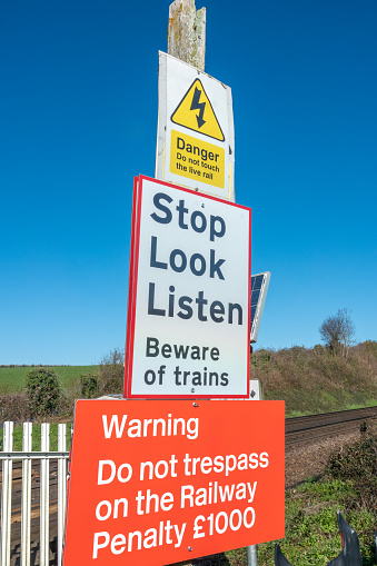 Do Not Trespass Sign near Eynsford in Kent, England