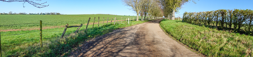 Country Road at Eynsford in Kent, England