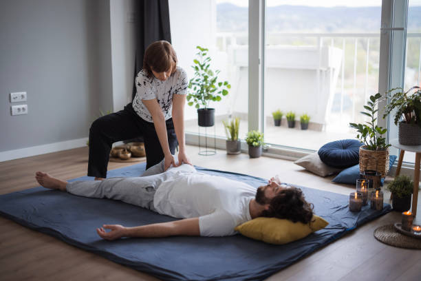istock Man enjoying Shiatsu massage 1480641814