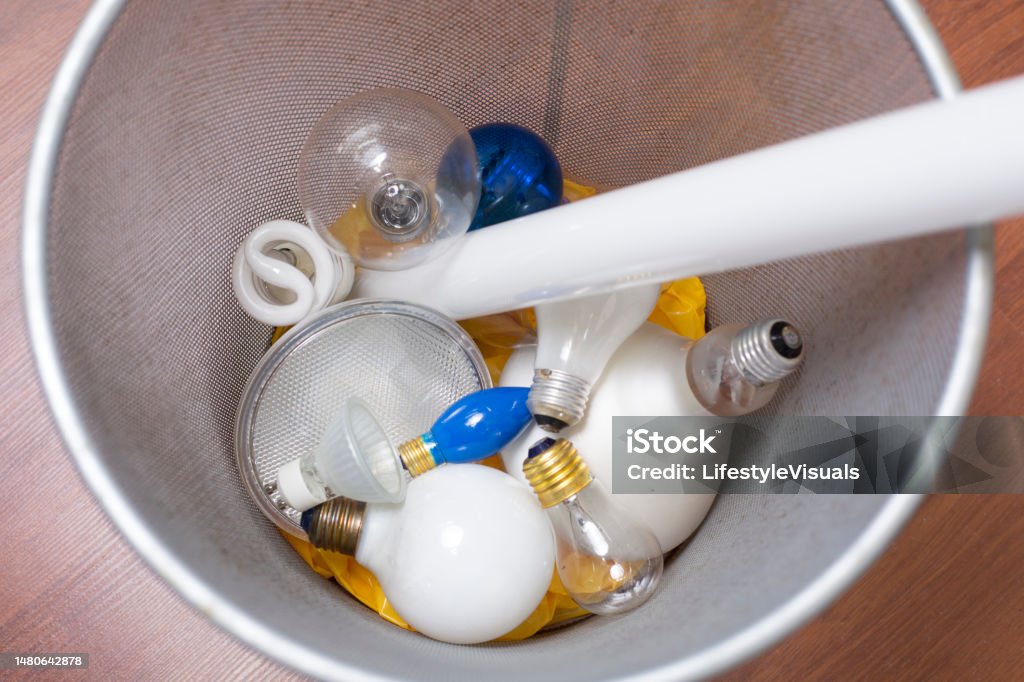 Halogen Bulbs And Compact Fluorescent Lights Being Banned Stock Photo ...