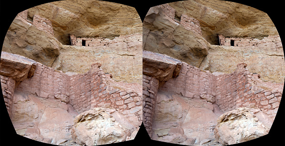 In southwest Colorado, well-preserved Ancestral Puebloan cliff dwellings.