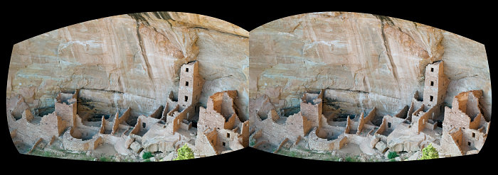 In southwest Colorado, well-preserved Ancestral Puebloan cliff dwellings.