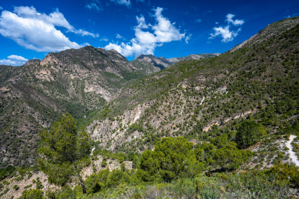 Beautiful travel destination of a southern Spain. The Sierras de Tejeda, Almijara and Alhama Mountains. Beautiful travel destination of a southern Spain. The Sierras de Tejeda, Almijara and Alhama Mountains almijara stock pictures, royalty-free photos & images