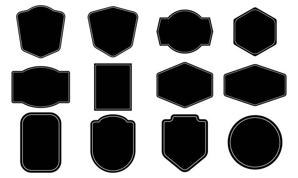 ilustrații de stoc cu etichete design set vector. set de etichete vintage și colecții de forme de insigne. - insignă