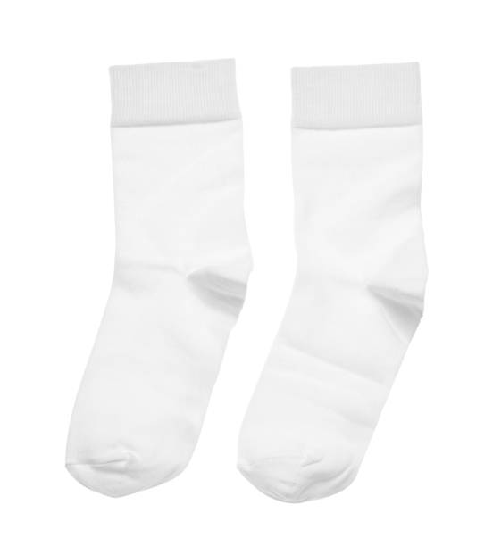 istock New socks on white background, top view 1480657719