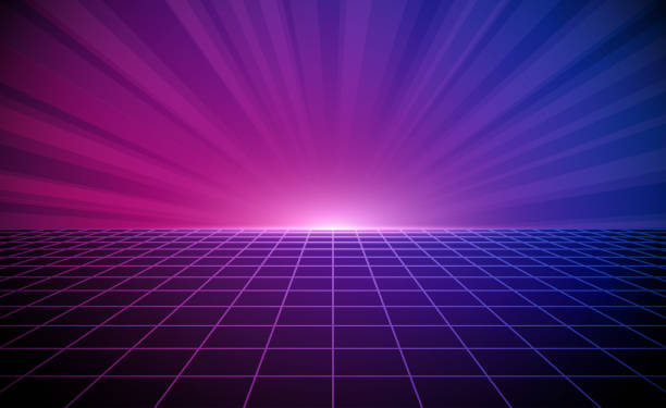 350+ Abstract Blue Pink Background 80s Illustrations - iStock