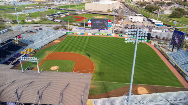 Alex Box Stadium, home of LSU Baseball, in Baton Rouge, LA. stock photo