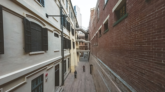 an alley at Tai Kwun Centre for Heritage and Art museum, March 13 2023