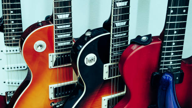 istock Electric guitar and background material 1480681980