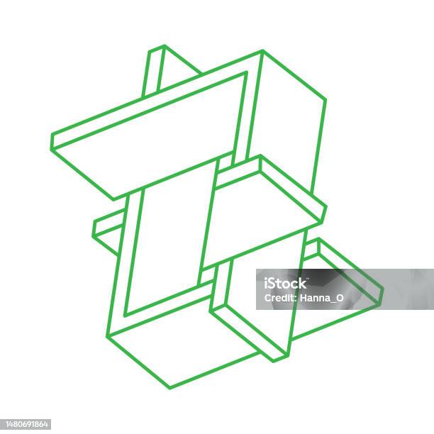 Forbidden Shape In Geometry Impossible Shape Logo Sacred Geometry Figure Optical Illusion Abstract ...
