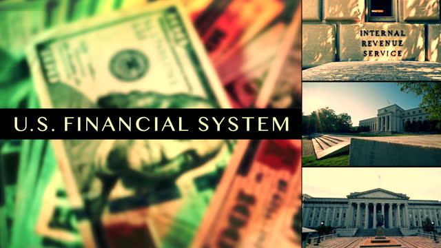 Washington D.C. Government Buildings composition. U.S. Financial System